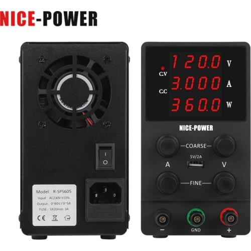 4-Digits USB Adjustable Switching DC Lab Bench Power Supply 60v 5a 30v 10a Digital Regulated Modul Laboratory Power Source