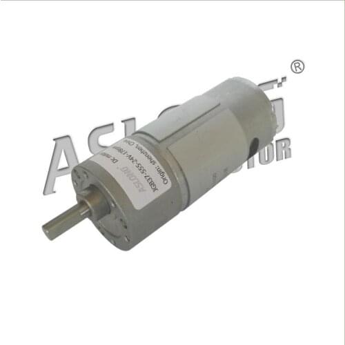6v-36V ASLONG JGB37-555 deceleration motor DC geared motor low speed high torque