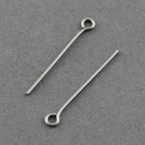 2000pcs 15/20/25/30/35/40/45/50/65mm 304 Stainless Steel Eye Pins DIY Jewelry Making Handicrafts Golden Stainless Steel Color