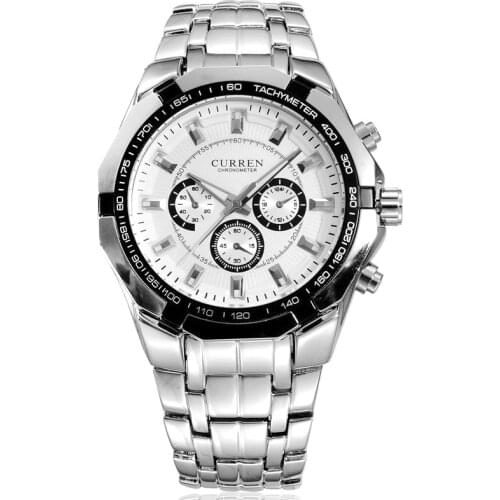 Curren Mens quartz Full stainless steel Military Casual Sports watches waterproof Brand Hot Sale relogio masculino Wristwatch