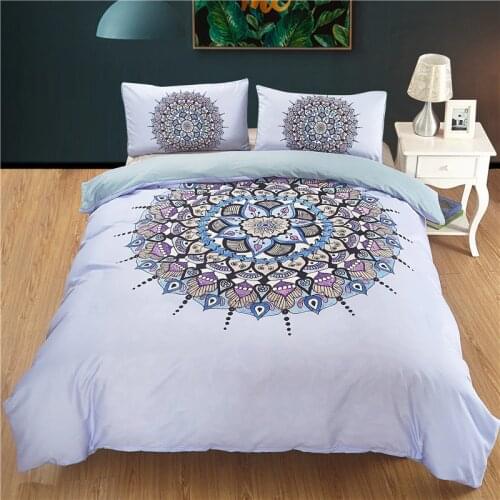 Fanaijia Bohemian beddings sets queen size India blue Mandala duvet Cover With Pillowcases Bed Set Beautiful Bedclothes