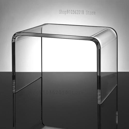 Customized Transparent Plastic Small Stool Low Stool Childrens Home Modern Minimalist Creative Minimalist Makeup Flat Shoe Stoo