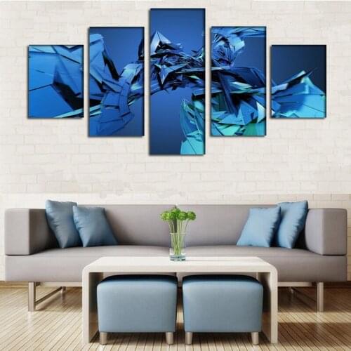 2016 New painting 5 Panels rotation background light color oil painting For home Wall Art Picture Unframed gift free shipping