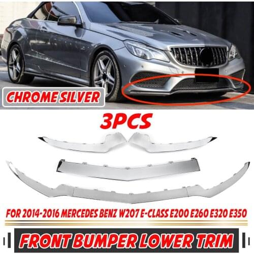 3pc Car Front Bumper Lip Body Kit Spoiler Splitter Diffuser Lip For Mercedes For Benz W207 A207 C207 E-Class E320 E350 2014-2016
