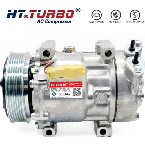 SD6V12 AUTO AC Compressor for Citroen Berlingo C2 C3 Pluriel Xsara Peugeot 206 6453GZ 6453JL 6453JP 6453KS 6453LF 6453LH 6453LN