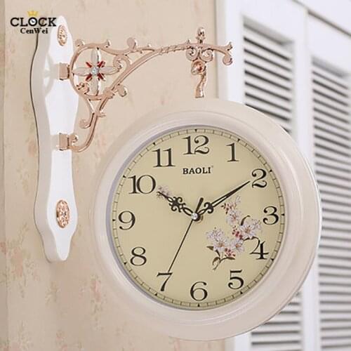 Creative Double Sided Wall Clock Modern Design Silent Pow Patrol Watches Home Decor Relogio Parede European Modern Quartz 5Q326