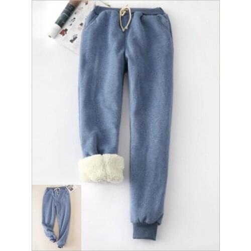 Hot Fashion Womens Autumn And Winter Pants High Elasticity Seamless Leggings Thick Velvet Pants Warm Leggings Trousers