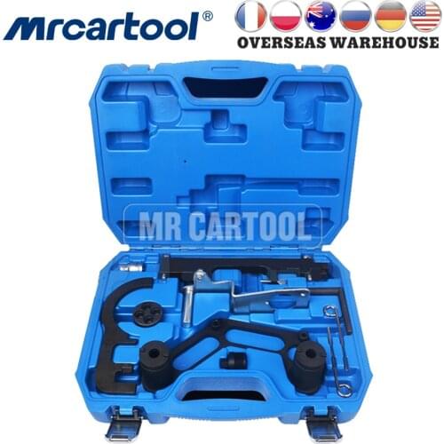 MR CARTOOL Double Camshaft And Crank Balancer Locking Timing Tool Set For BMW 1-7 Series X1 X3 X5 X6 Diesel Engine N47 N47S N57