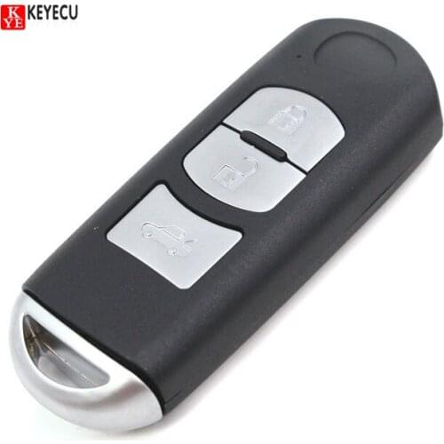 KEYECU New Smart Replacement Remote Key Shell Case Fob 3 Button for Mazda 3 5 6 CX-7 CX-9
