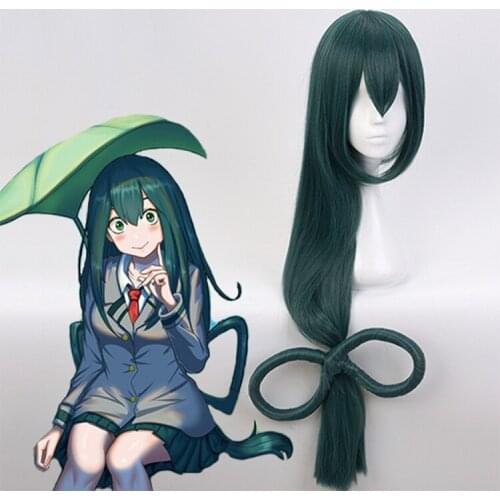 My Hero Academia Cosplay Wig Tsuyu Asui Cosplay Wig Heat Resistant Synthetic Boku No Hero Academia Halloween Women Froppy Wigs