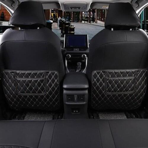 Fit Toyota RAV4 2020 The Newest Anti-kick Pad Rear Seat Back Mat Anti-dirty Pad Protection With Storage Box Trim Accessories