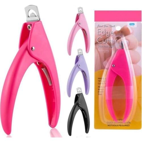 U Word Professional Nail Art Clipper Special type False Tips Edge Cutters Manicure Colorful Stainless Steel Nail Art Tools