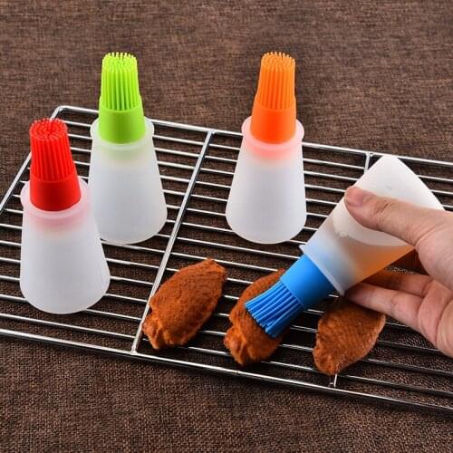 Silicone Bottle Brush with Measuring BBQ Brush Basting Brush Kitchen Tools