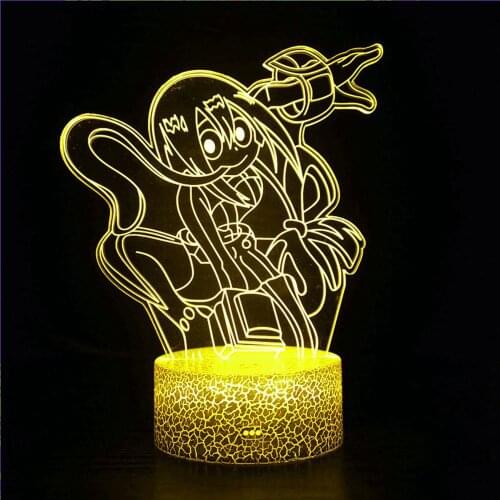 3D Luminous Anime My Hero Academia Asui Lamp Bedroom Table Bedside Decoration Birthday Gift Tsuyu Asui Led Table Lamp Froppy