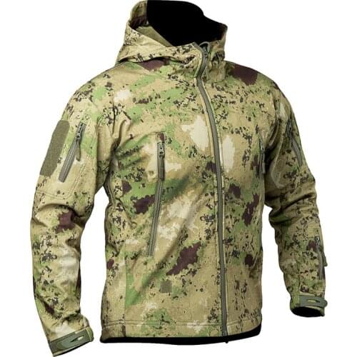 Tactical Military Jacket Camouflage Army Combat Hoodie windbreaker Multi Pockets Sharkskin Waterproof Softshell