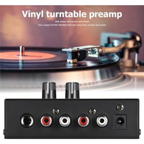 US/EU/UK/AU PLUG Ultra-compact Phono Preamp With RCA 1/4 Inch Support Function TRS Interface Preamp Phono Preamp PP500