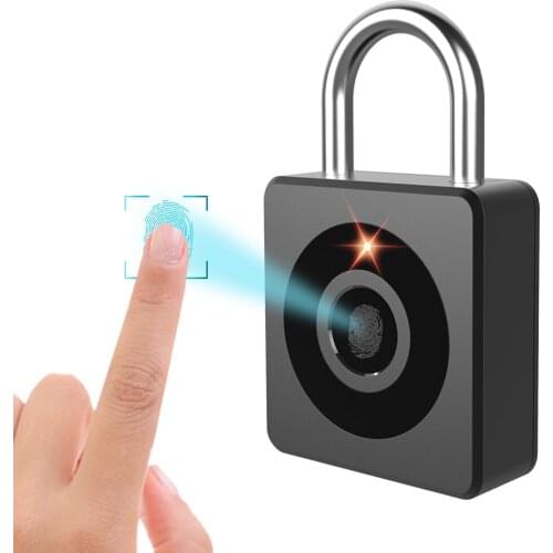 Smart Thumbprint Door Padlocks Rechargeable Door Lock Fingerprint Smart Padlock USB Keyless Quick Unlock P6 For travel suitcases