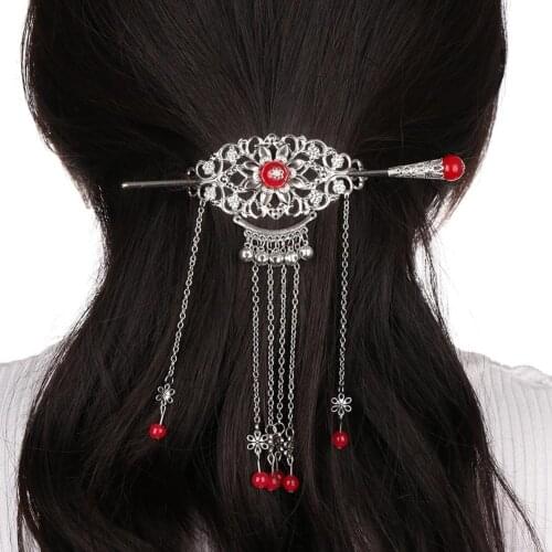 Vintage Sleepwear Set Casual Kimono Bathrobe Women Flower Bead Bell Tassel Hairpin Hair Stick Clip Headwear Accessory Sleepwear