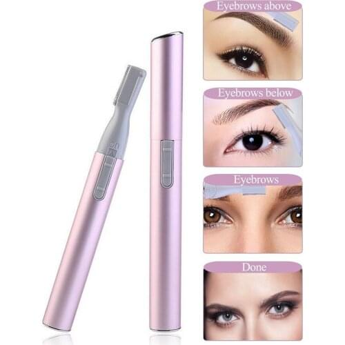 High Quality Practical Electric Face Eyebrow Scissors Hair Trimmer Mini Portable Women Body Shaver Remover Blade Razor For Sale