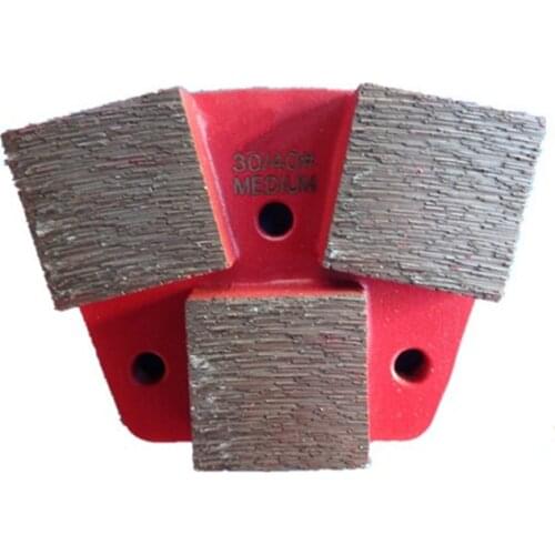 High Quality Diamond Grinding Block Trapezoid Concrete Polishing Pads With Three Square Segments 9PCS Free Shipping