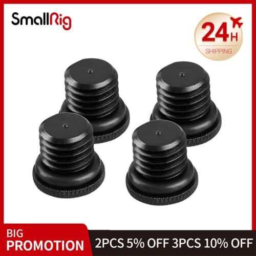 SMALLRIG M12 Rod End Protective Cap Stopper Screw for 15mm Rod Support DSLR Rig Rail Clamp (4pcs Pack) - 1617