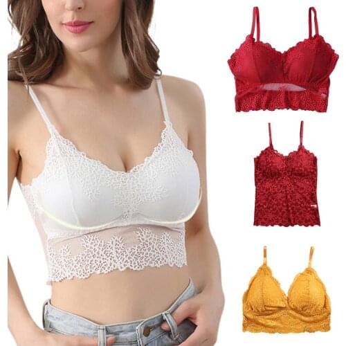 1PC Women Push Up Wire Free Lingerie Transparent Lace Bra Top Bralette Sexy Lingerie Soft Women Push Up Seamless Embroidery Bra