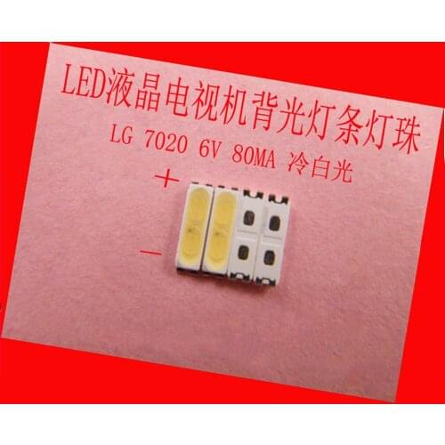 100piece/lot for repair lg 32 to 55-inch LCD TV LED backlight Article lamp SMD LEDs 7020 6V Cold white light emitting diode