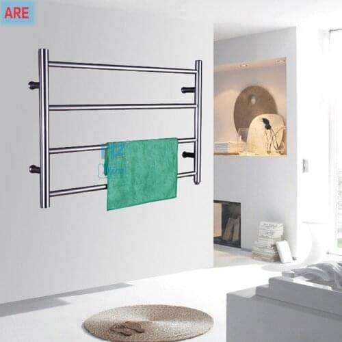 Free Shipping stainless steel 304 polish Wall Mounted Electric Towel Warmer/Racks/Heated Towel Rail TW-RD3 with Flange