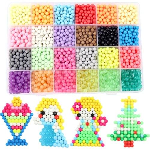 24 Colors 5mm beads jewelry making Water Magic Beads Perlen Water Spray Hama Beads Kids Educational Toys Puzzles Accessories