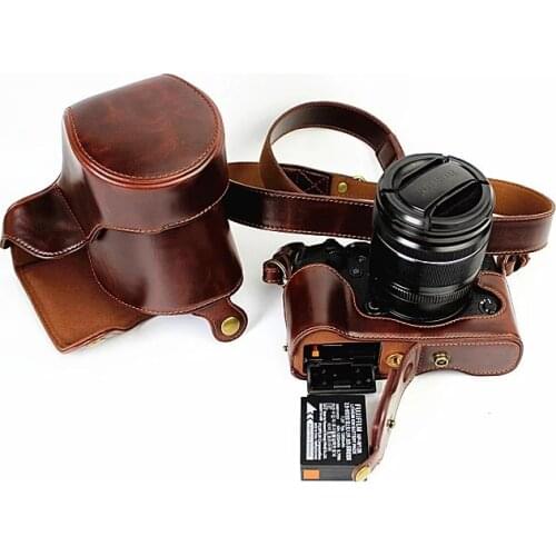 PU leather Digital camera case bag cover pouch for Fuji Fujifilm XT1 X-T1 Camera Accessories With Battery Opening