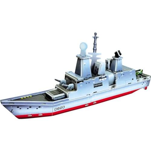 DIY3D Kids Educational Paper Mold Toys Handmade 4-6 Years Old Boys and Girls Intellectual Aircraft Carrier Puzzle Model Gift