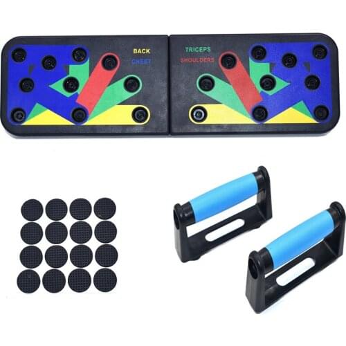 9 In 1 Push Up Board Board With Handle Foldable Muscle Exercise Body Building Fitness Equipments Comprehensive Push Up Stand