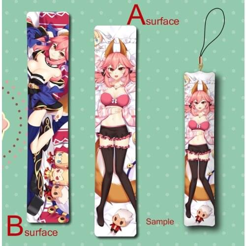 Fate Grand Order Fate/EXTRA Tamamonomae Cute Anime Mini Dakimakura Keychain Pillow Hanging Ornament Phone Strap Gift
