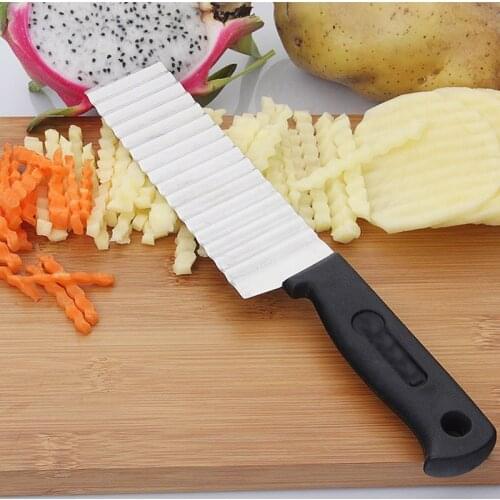 Potato Wavy Cutter Knife Potato Slicer Stainless Steel Vegetable Carrot Cutter for Kitchen by Vinipiak