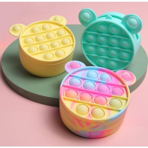 Simple Dimple Fidget Purse Toys Mini Stress Reliever Toys For Adult Children Push Bubble Antistress Toys Funny Pop Fidget Toy