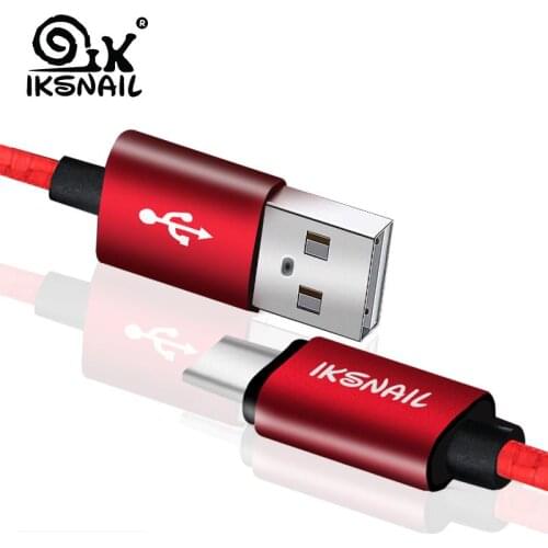 IKSNAIL USB Type C Cable for xiaomi redmi k20 pro USB C Mobile Phone Cable Fast Charging Type C Cable for USB Type-C Devices