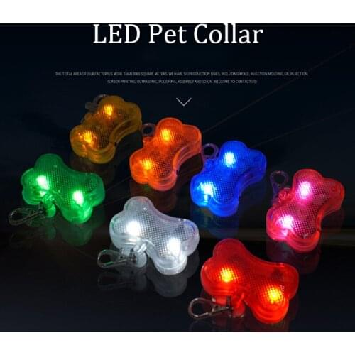 Bone pet dog light pendant led pet flash pendant anti-loss dog identity pendant