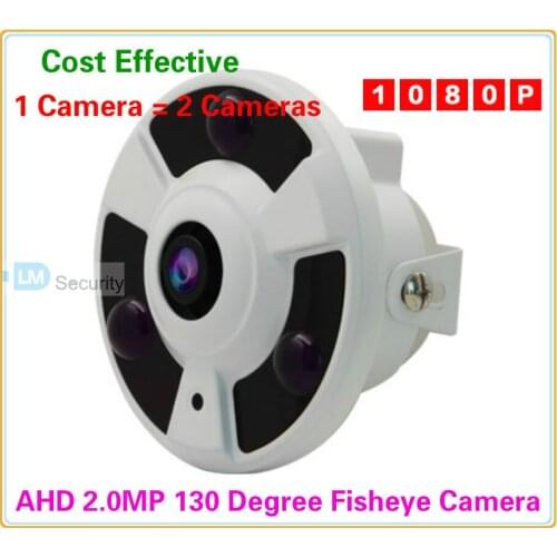 Lihmsek Free Shipping HD AHD 130 Degree Fisheye IR Camera with 3pcs IR LEDS Night Vision CCTV Camera 1080P 2.0 Megapixel
