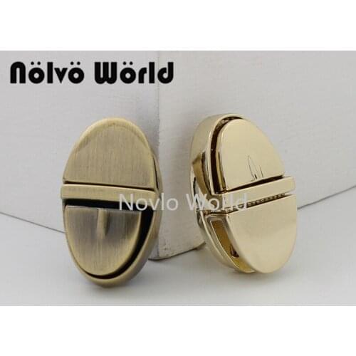 Nolvo World 2-10 pieces 4 colors 28*17mm light gold luggage lock press lock handbags lock hardware