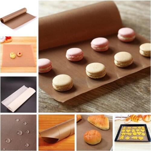 30 * 40cm Reusable Non-stick BBQ Grill Mat PTFE Barbecue Baking Pad Cook Tool Microwave Oven Baking Liners Silicone Paper