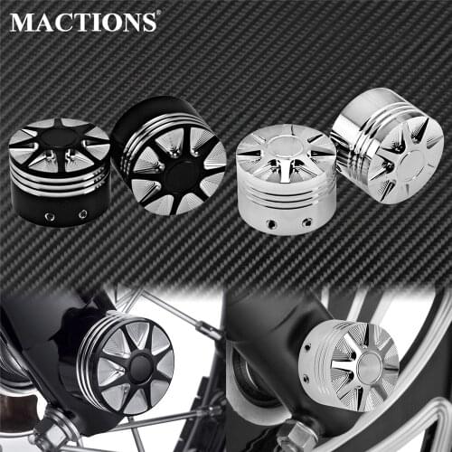 Motorcycle 29mm Front Axle Nut Cover Cap Bolt Black/Chrome For Harley Touring Electra Glide Dyna Fat Boy Sportster Iron 883 VRSC