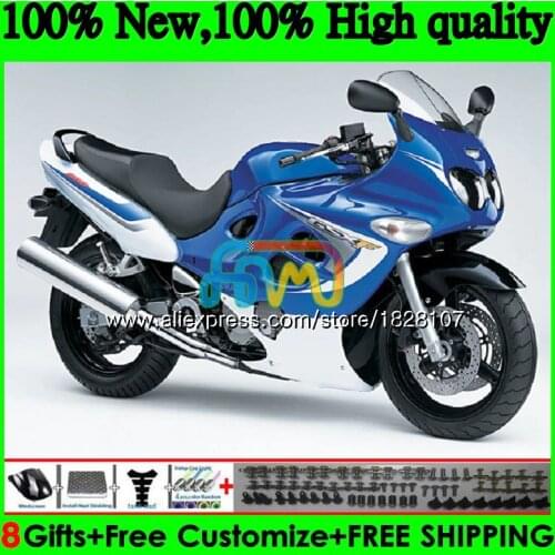 Body For SUZUKI KATANA GSXF 600 750 1998 1999 2000 2001 2002 33BS.98 GSX750F GSXF750 GSXF600 98 99 00 01 02 Fairing Blue white