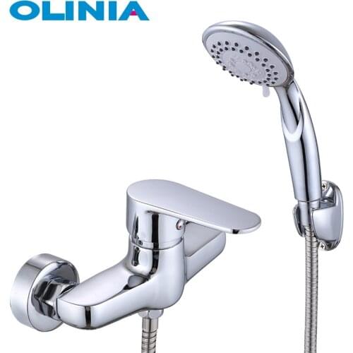 OLINIA shower faucet fixed rotatable shower mixer ceramic faucet shower polished bathroom faucets singe handle shower OL7137