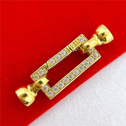Wholesale DIY Natural Stones Beads Jewelry Making Accessories Silver/Gold/Rose Gold Metal Connector Clasps Findings