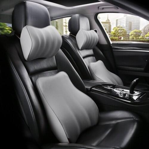 KKYSYELVA Car Headrest Pillow Neck Pillows Lumbar Support for Office Chair Waist Back Support Car Styling Interior Accessories