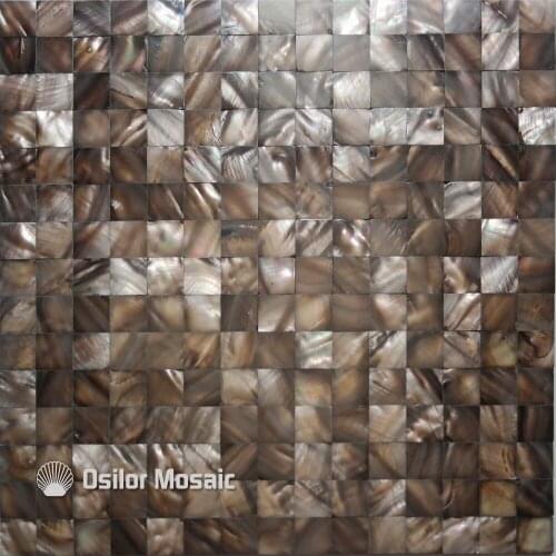 Grey color seamless natural Chinese freshwater shell mother of pearl mosaic tiles for kitchen backsplash wall tile