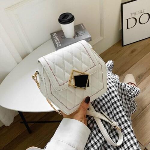 Hexagon Small PU Leather Crossbody Bags For Women 2020 Shoulder Handbags Female Travel Totes Lady Fashion Cross Body Bag