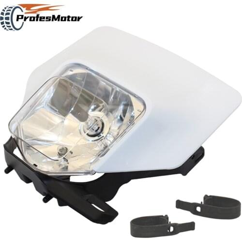 Universal Motorcycle White Supermoto Headlight Lamp Headlamp Head Light For HUSQVARNA FE TE 2018 17 MX Dirt Bike Enduro