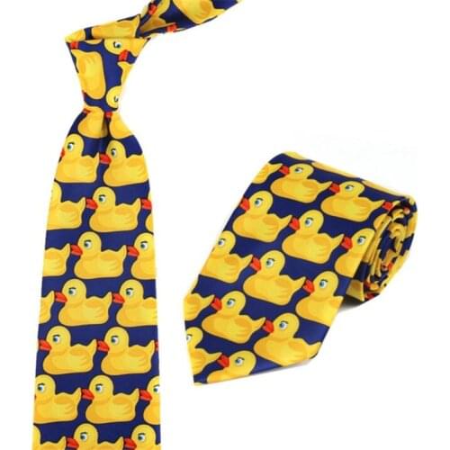 Movie How I Met Your Mother HIMYM Barney Yellow Duck Tie Costumes Accessories Funny Cartoon Tie