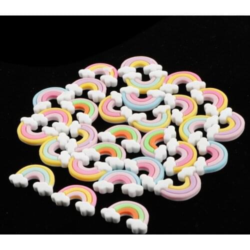 30PC Rainbow Flatback Buttons Cabochon Jewelry Supplies DIY Embellishment Crafts